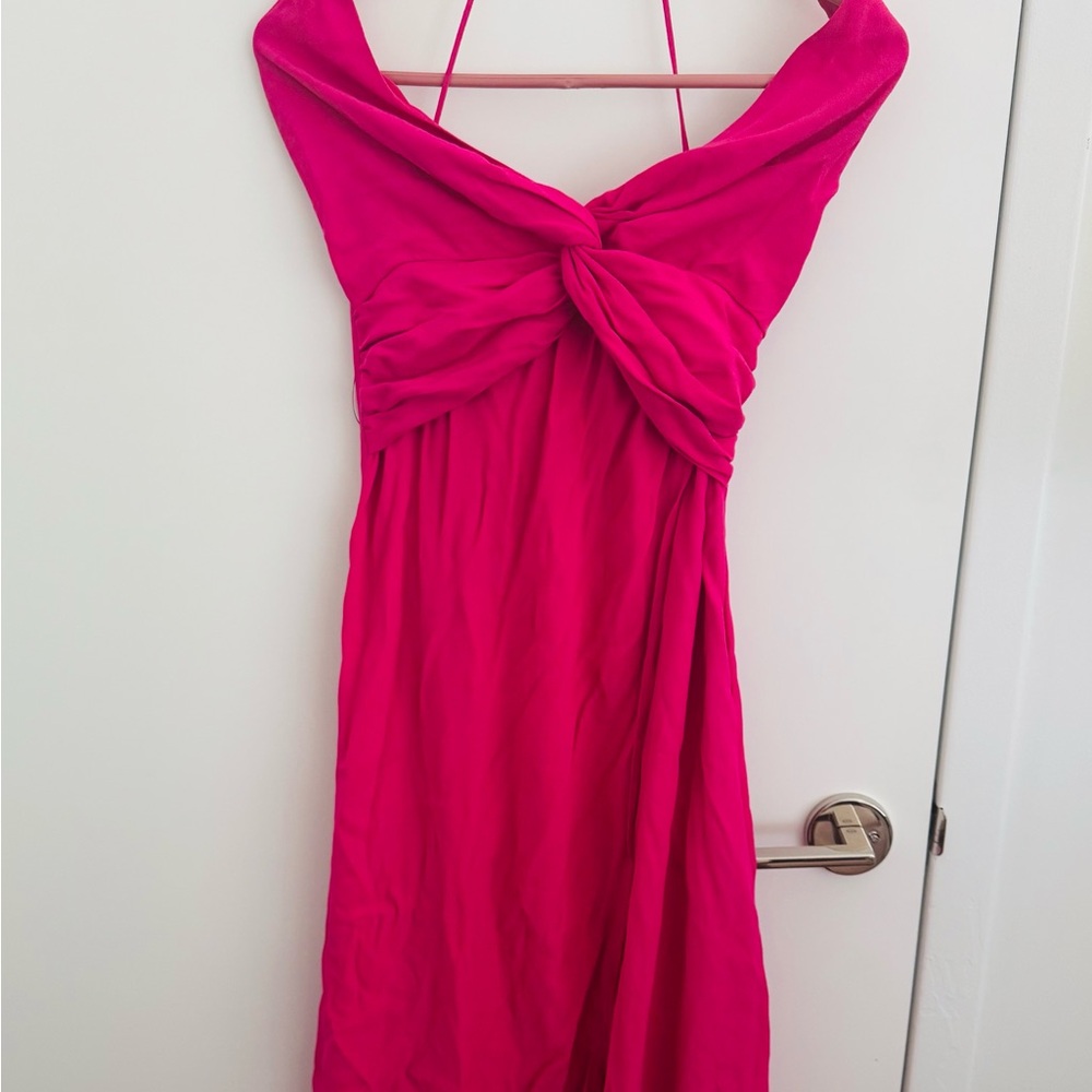 Zara Vibrant Pink Midi Dress